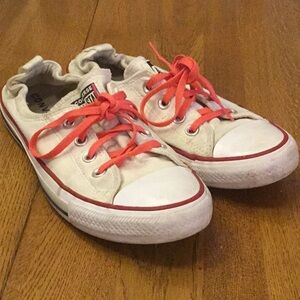 Woman’s Converse all star white sneakers. Size 10 gently worn!